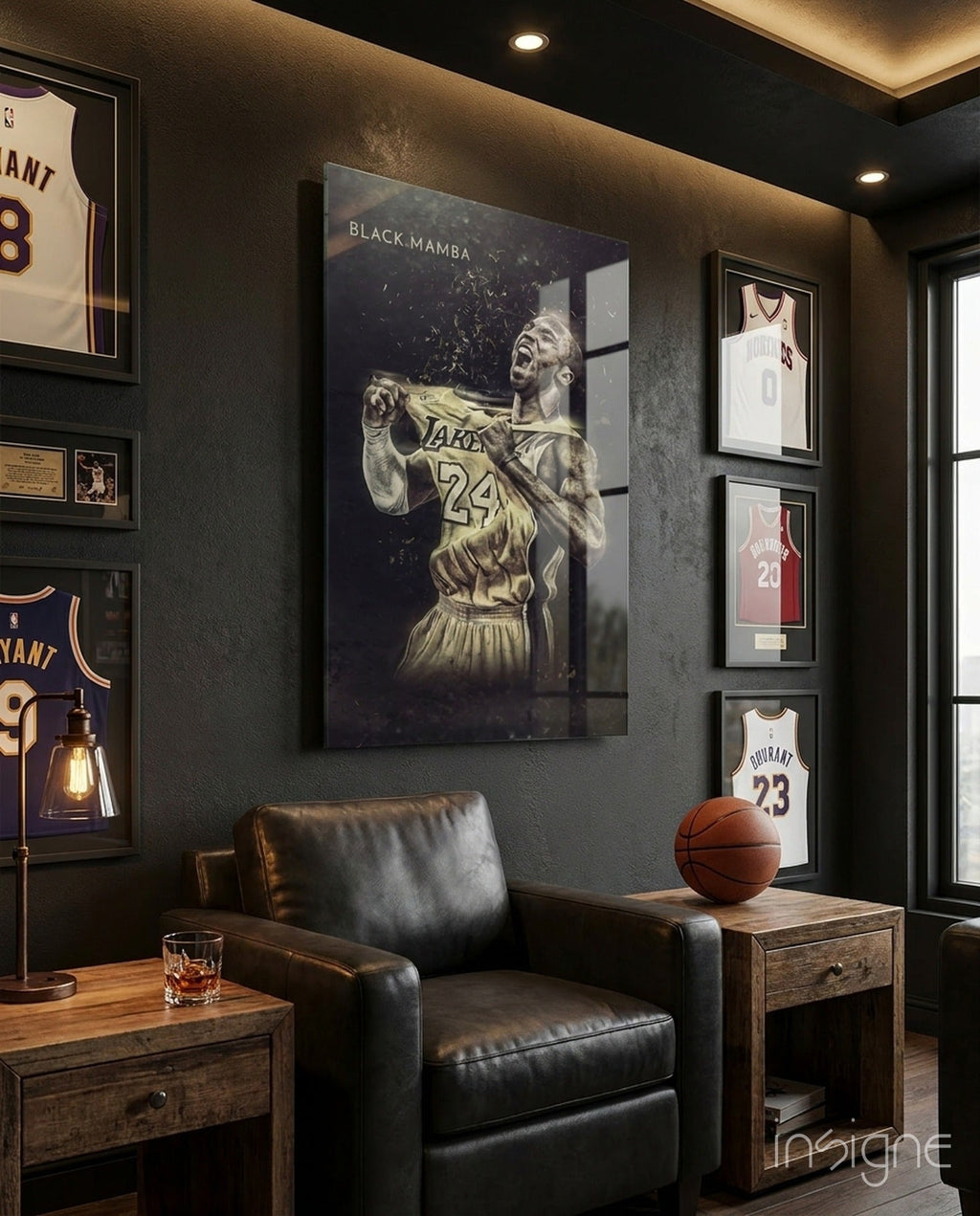 Kobe Bryant Glass Wall Art