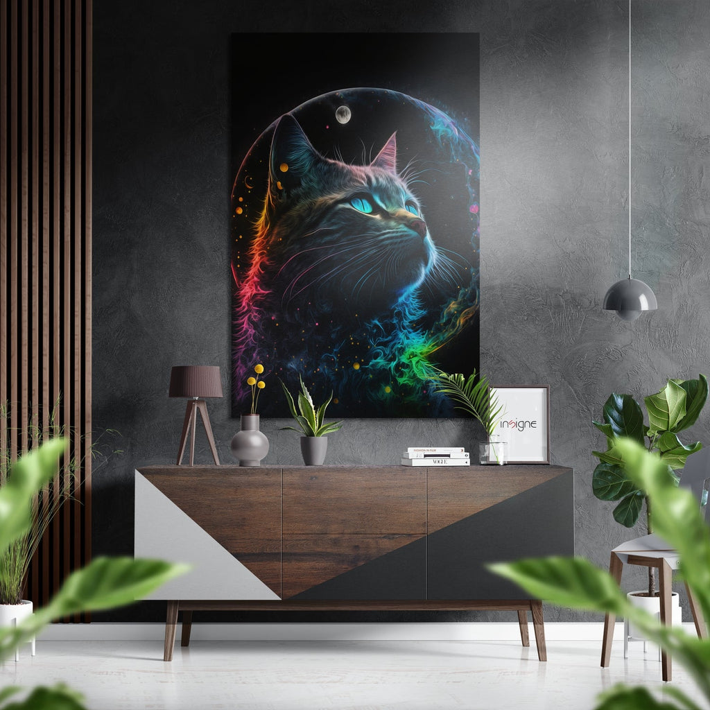 Cat Brushed Aluminum Dibond Wall Art