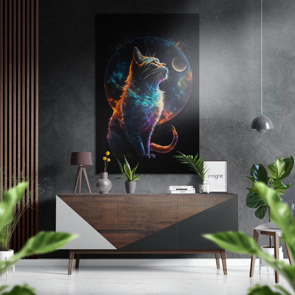 Cat Brushed Aluminum Dibond Wall Art