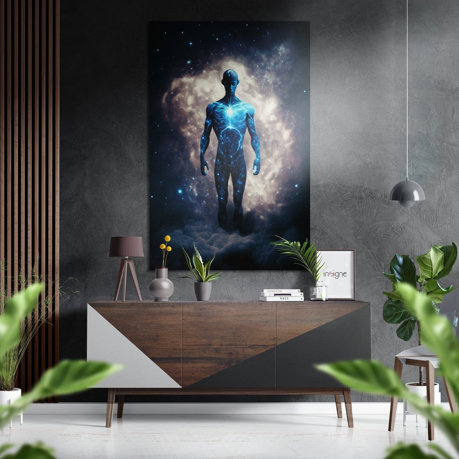 Man  Brushed Aluminum Dibond Wall Art