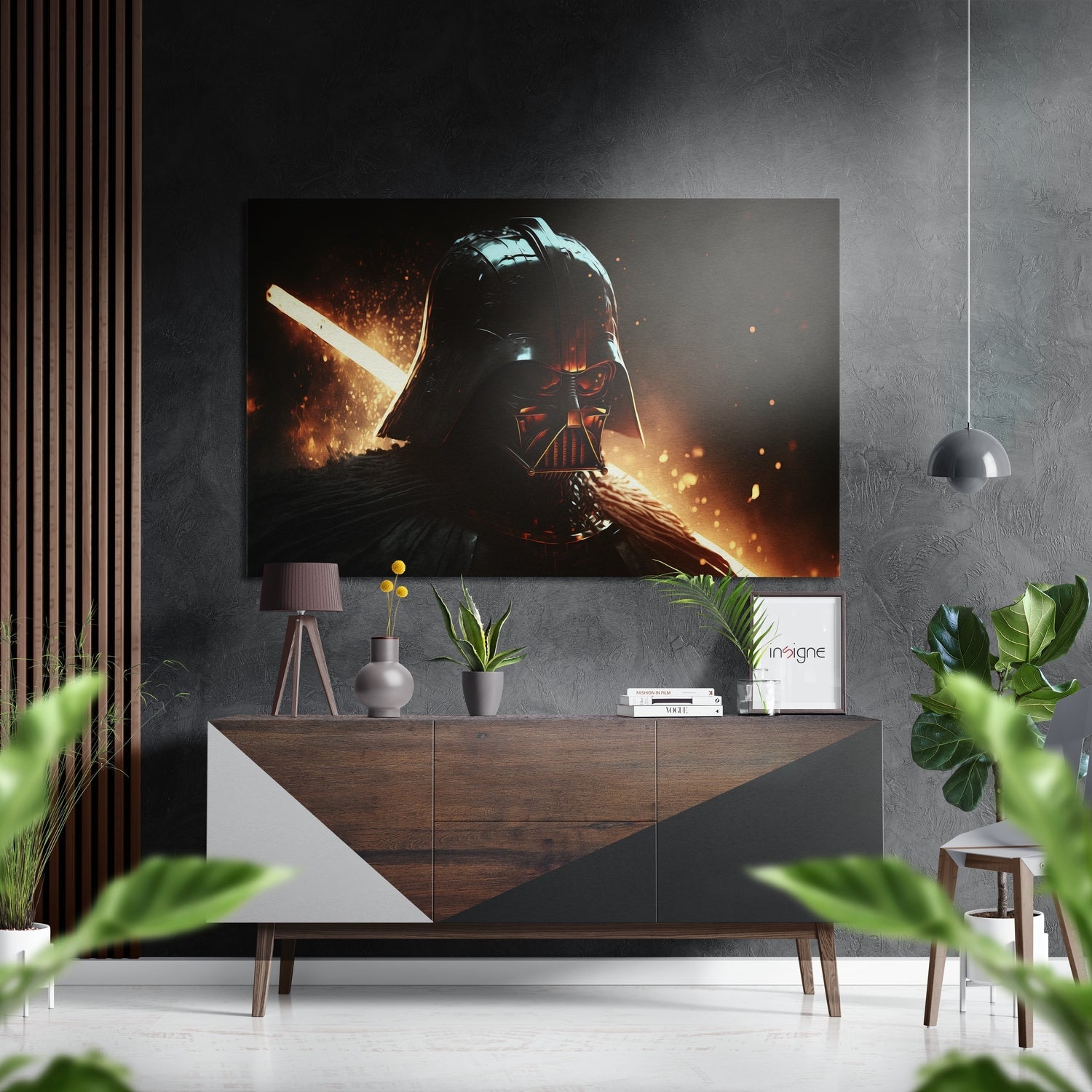 Darth Wader Brushed Aluminum Dibond Wall Art
