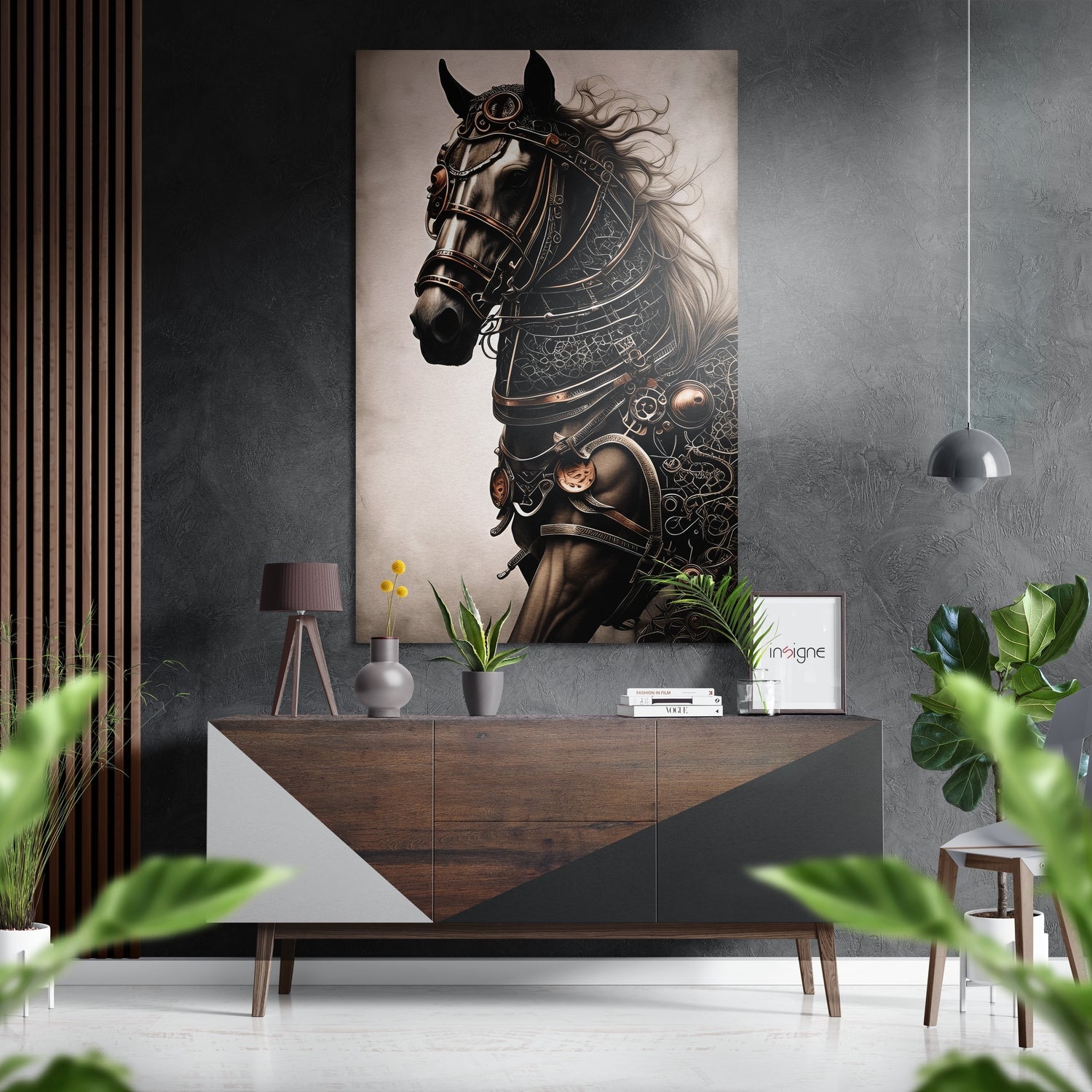 Warrior's Horse Brushed Aluminum Dibond Wall Art