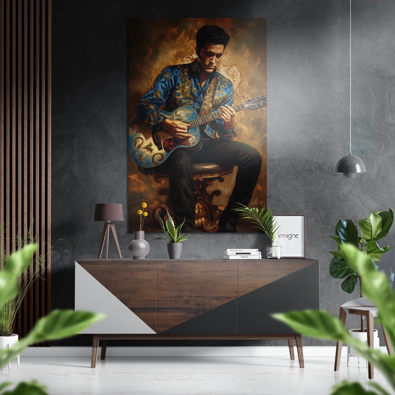 Elvis Brushed Aluminum Dibond Wall Art