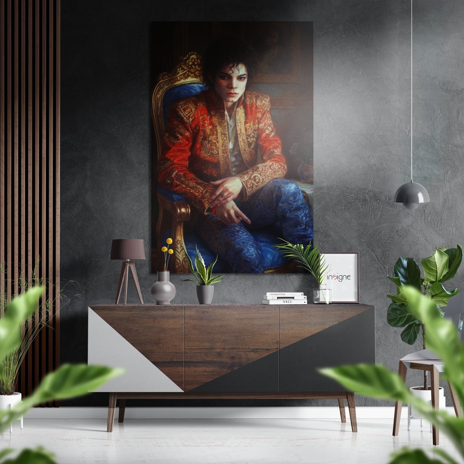 Micheal Jackson the King Brushed Aluminum Dibond Wall Art
