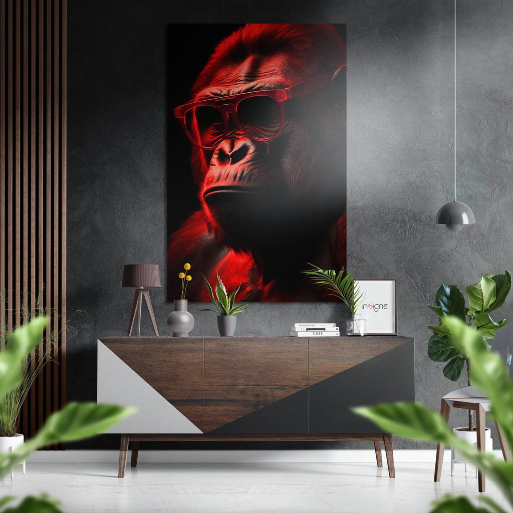 Wise Monkey Brushed Aluminum Dibond Wall Art