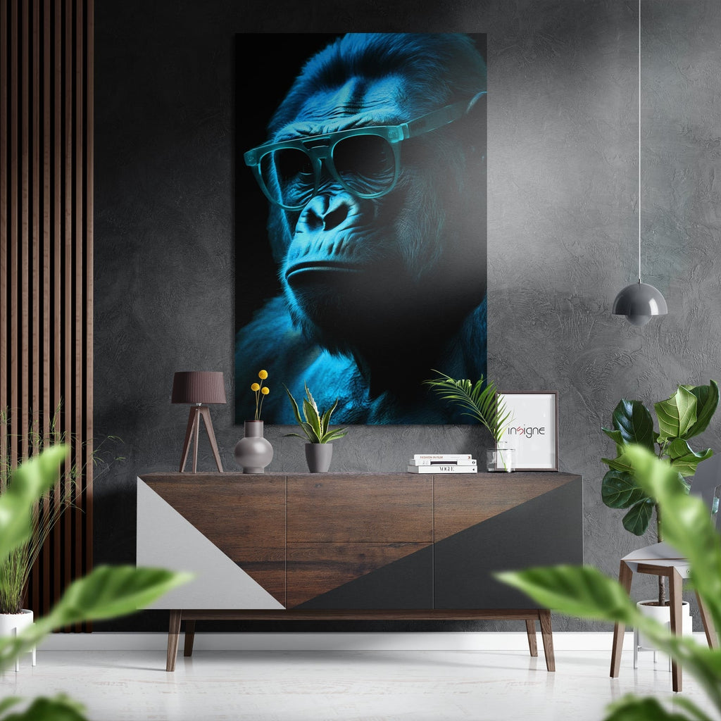 Wise Monkey Brushed Aluminum Dibond Wall Art