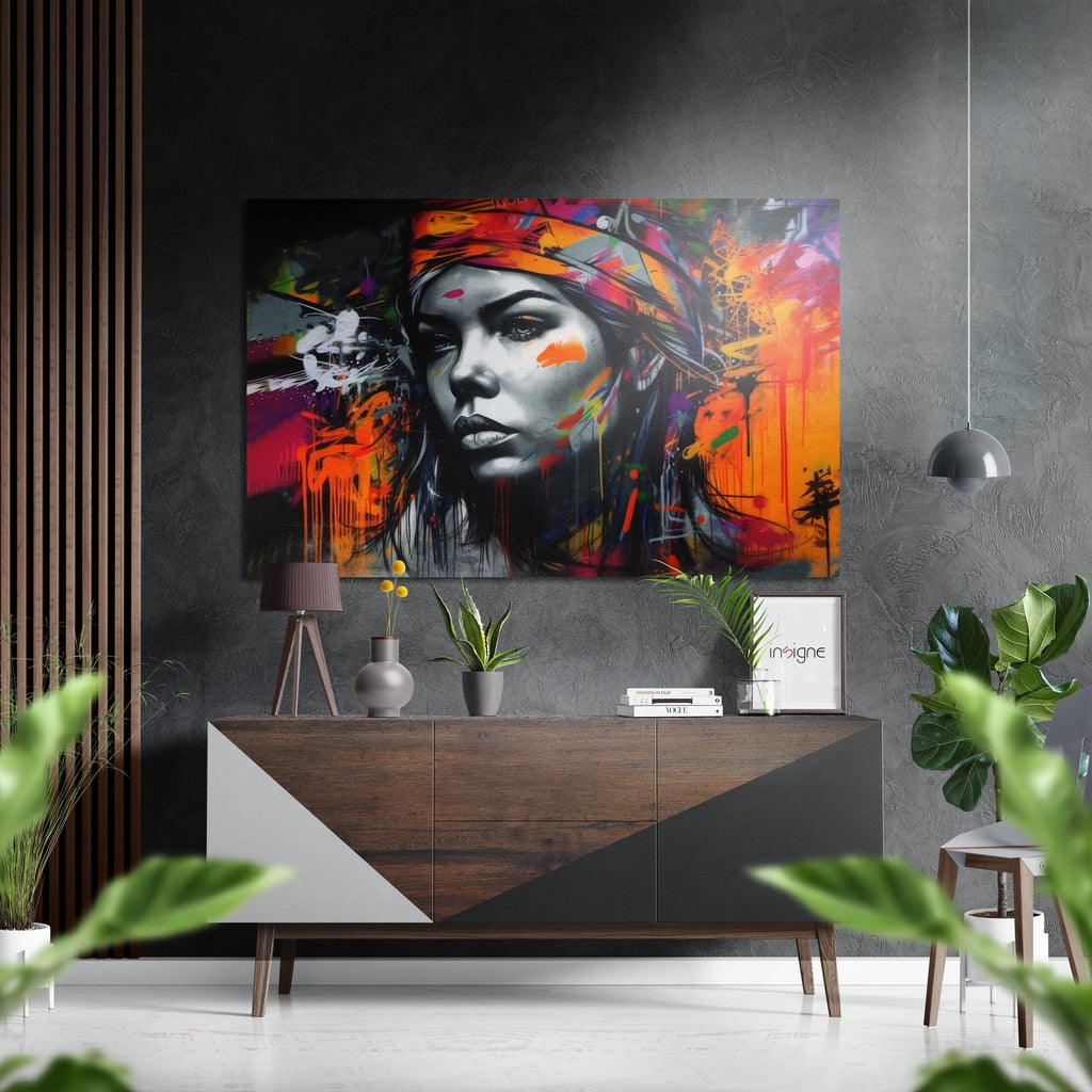 Woman Brushed Aluminum Dibond Wall Art