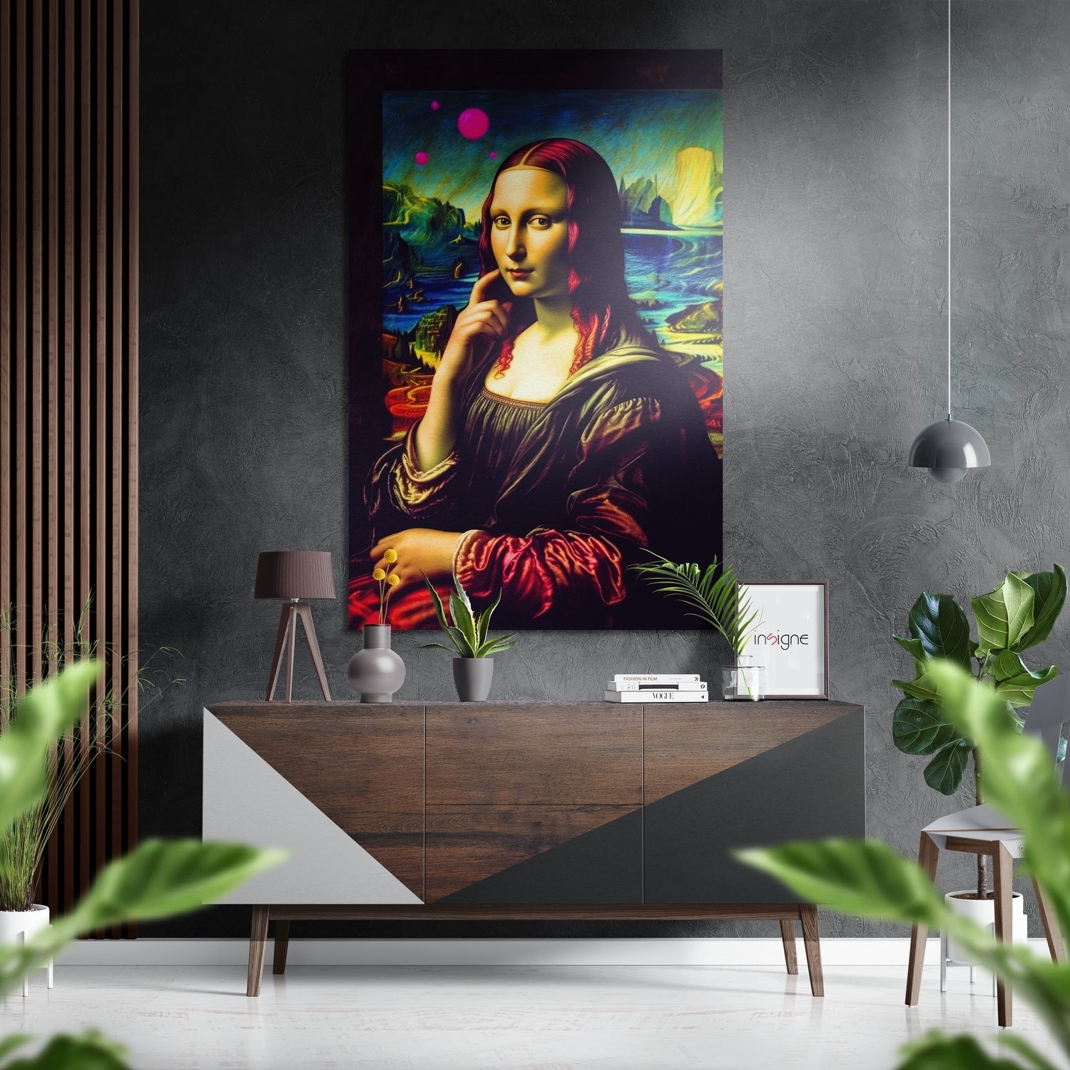 Mona Lisa Brushed Aluminum Dibond Wall Art