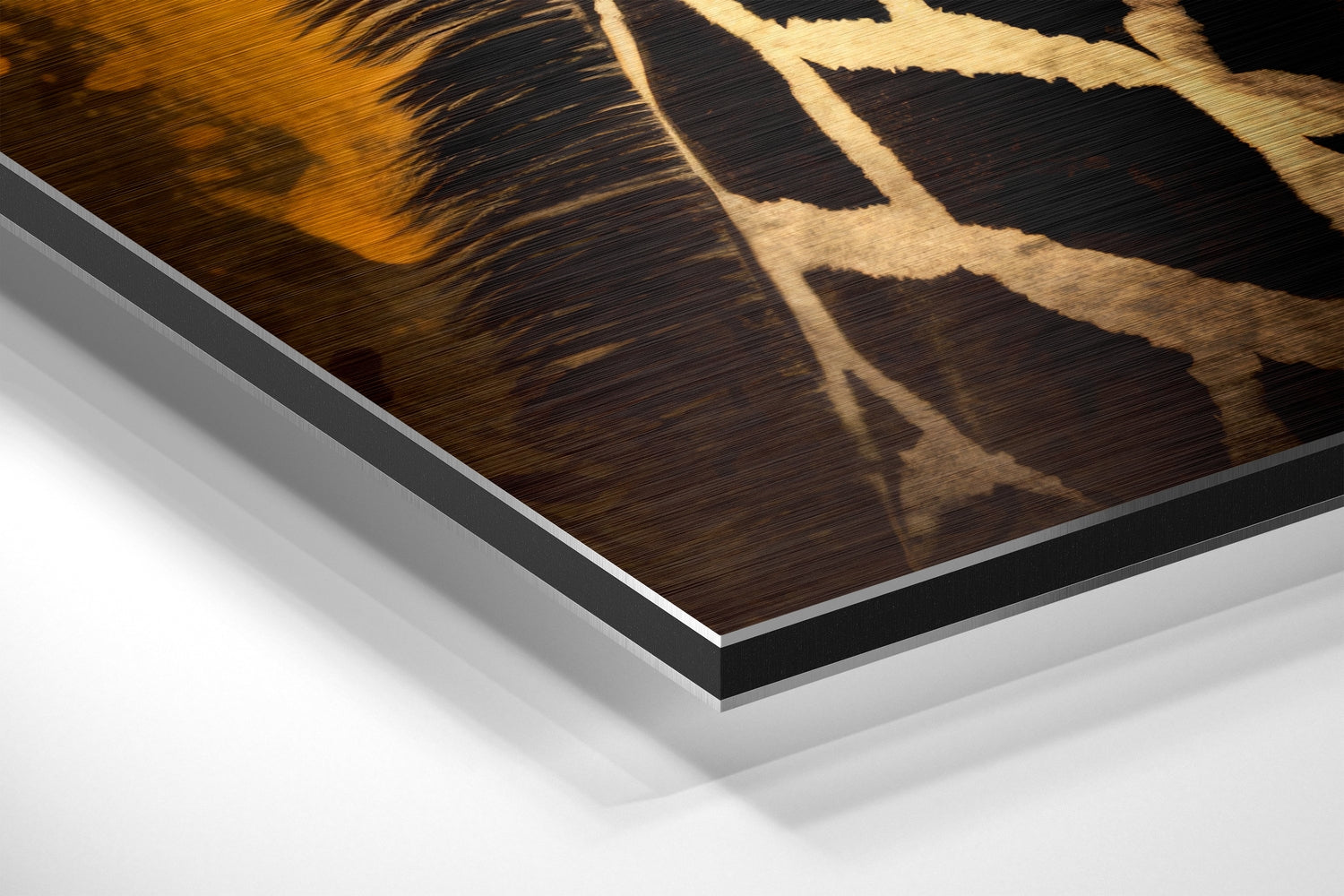 Happy Giraffe Brushed Aluminum Dibond Wall Art