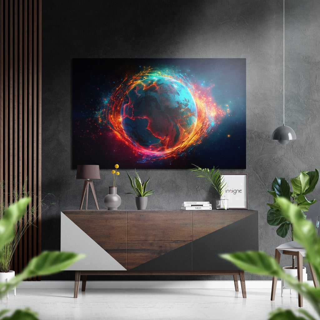 Earth Brushed Aluminum Dibond Wall Art