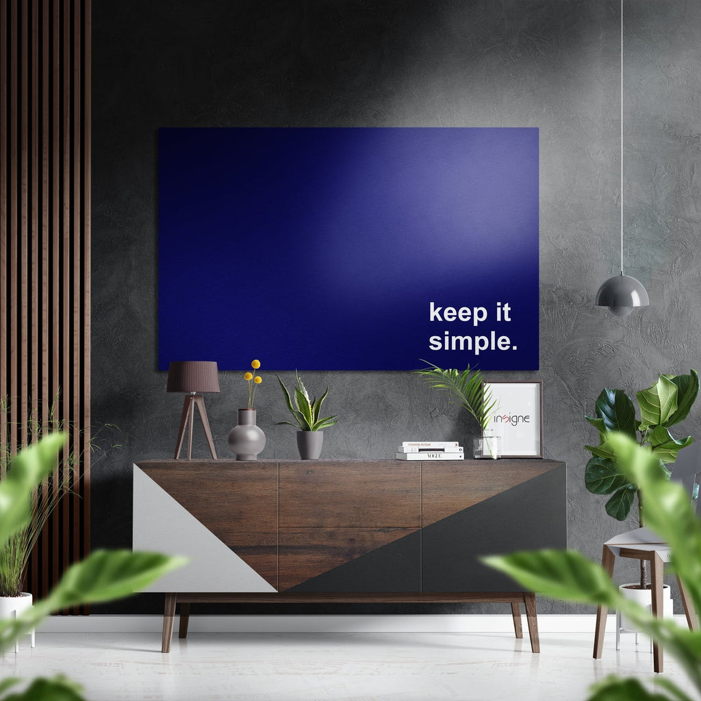 Keep It Simple Brushed Aluminum Dibond Wall Art