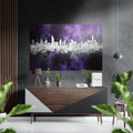City Silhouette Brushed Aluminum Dibond Wall Art