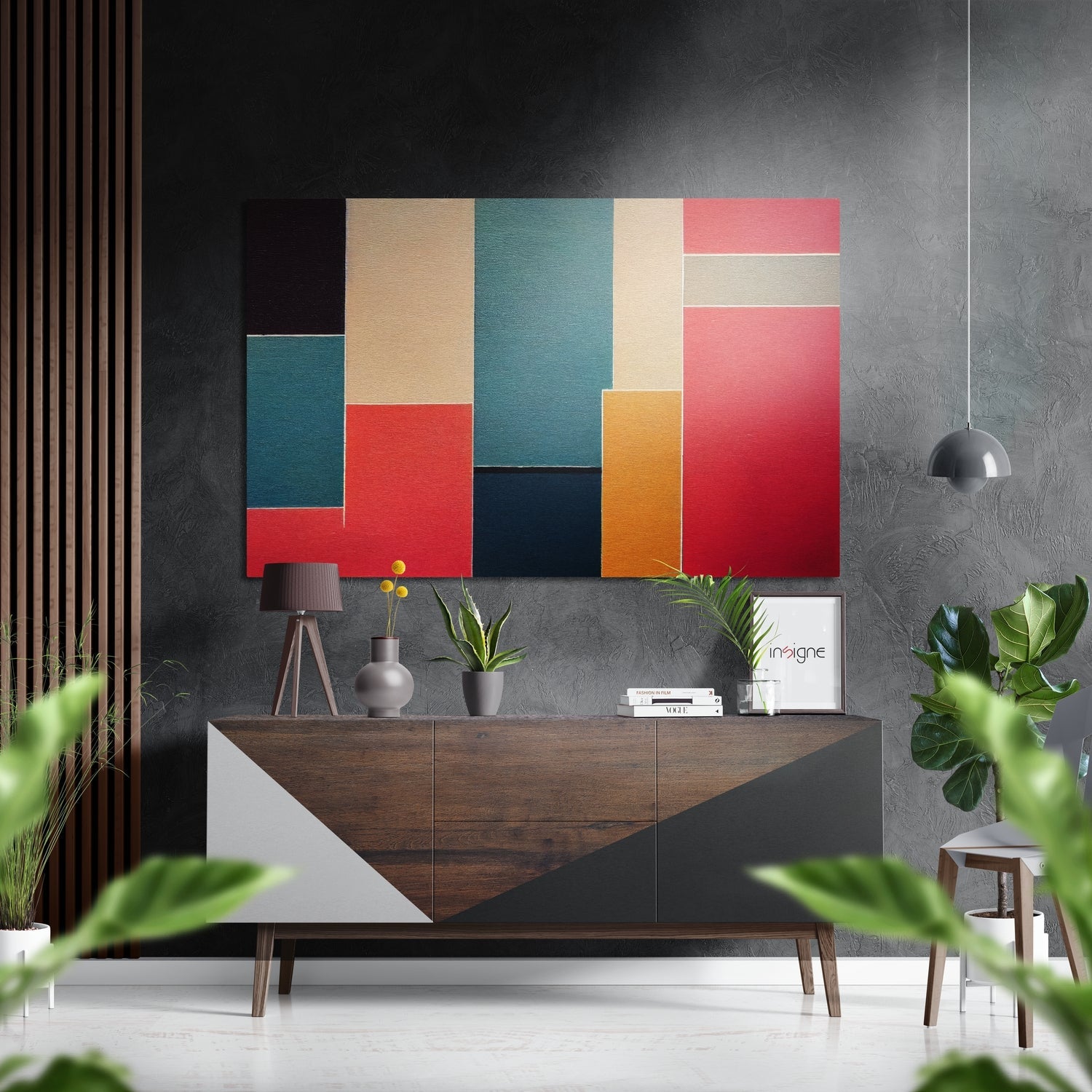 Rectangulars Brushed Aluminum Dibond Wall Art