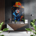 Woman Brushed Aluminum Dibond Wall Art