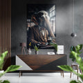 Elephant the Gentleman Brushed Aluminum Dibond Wall Art