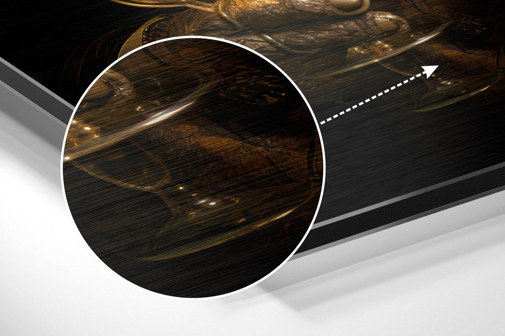 Tiger as a Gentleman Brushed Aluminum Dibond Wall Art