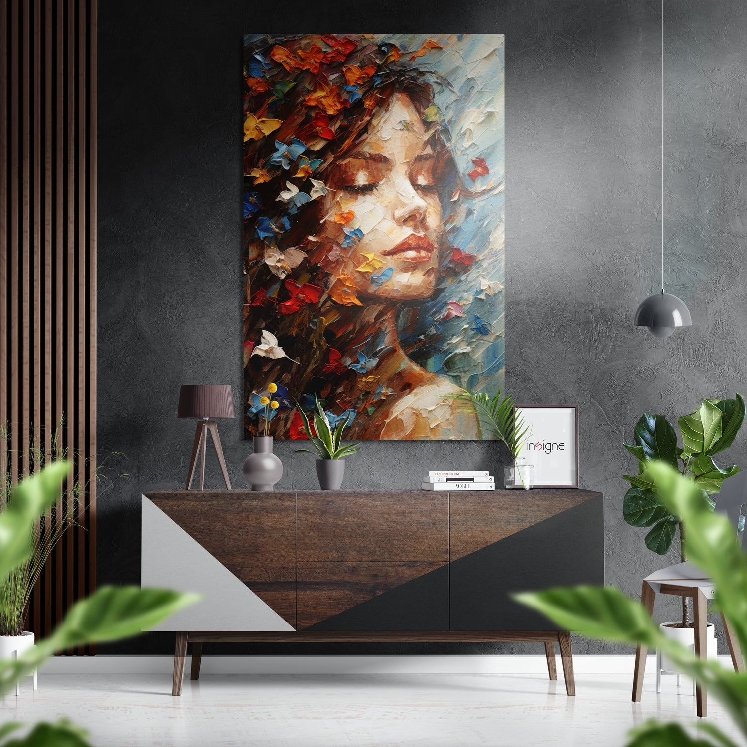 Woman Brushed Aluminum Dibond Wall Art