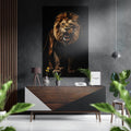 Lion Brushed Aluminum Dibond Wall Art