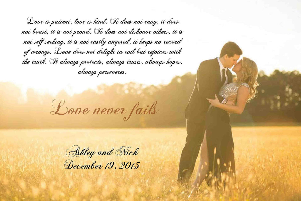 1st Anniversary Gift - A Personalized Word Art Canvas