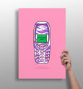Retro Cell Phone Aluminum Print