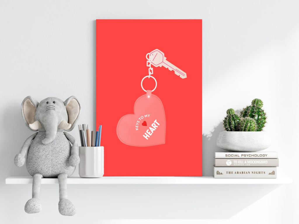Key to Heart Aluminum Print