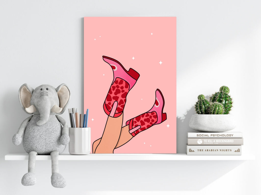 Lady Boots Aluminum Print