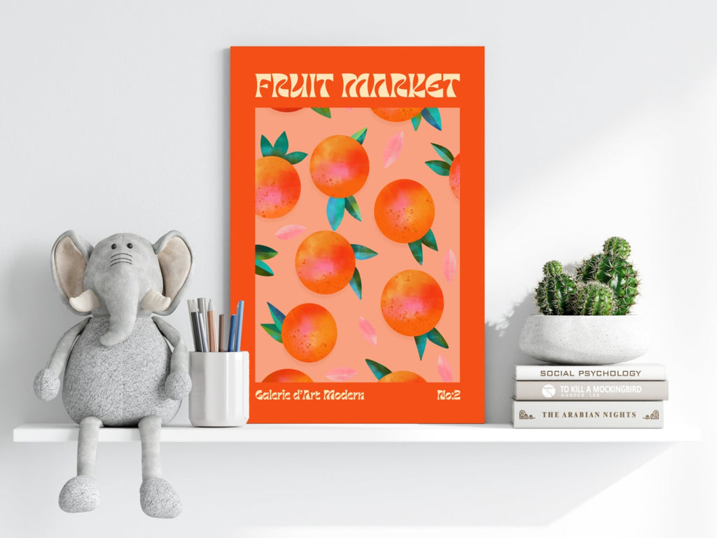 Modern Art Gallery Oranges Aluminum Print
