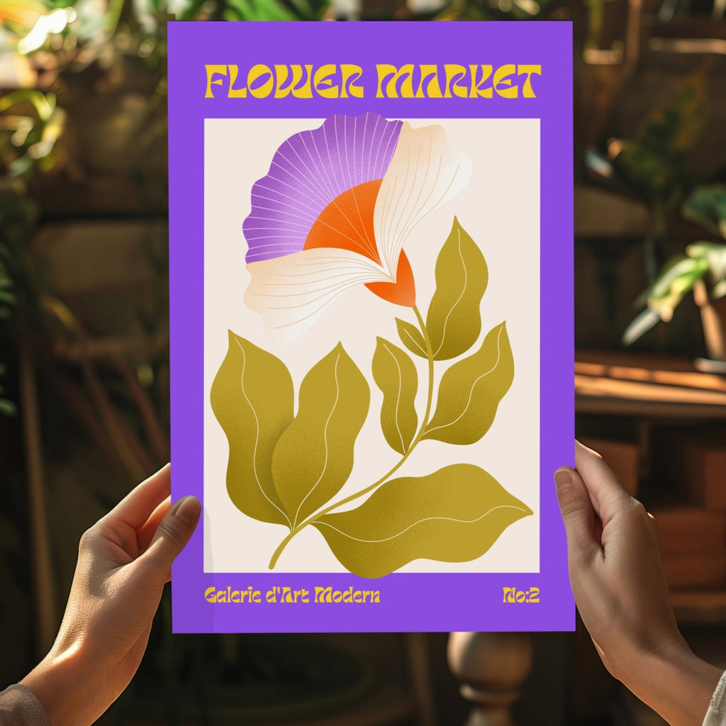 Modern Art Gallery Flower Aluminum Print
