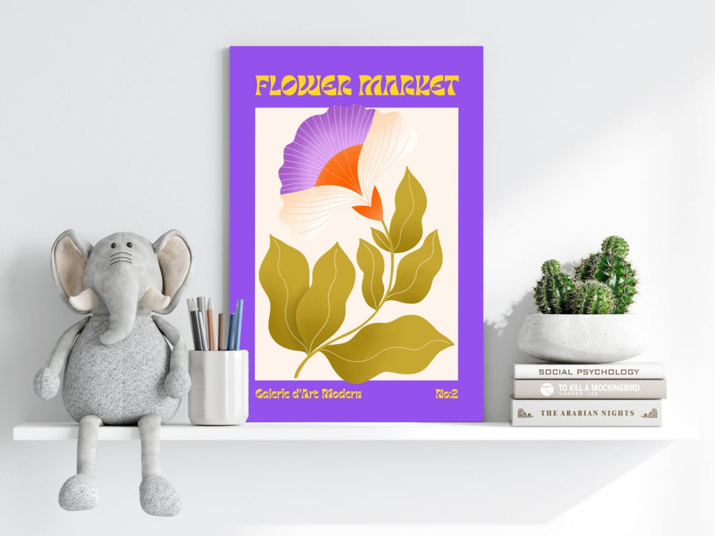 Modern Art Gallery Flower Aluminum Print