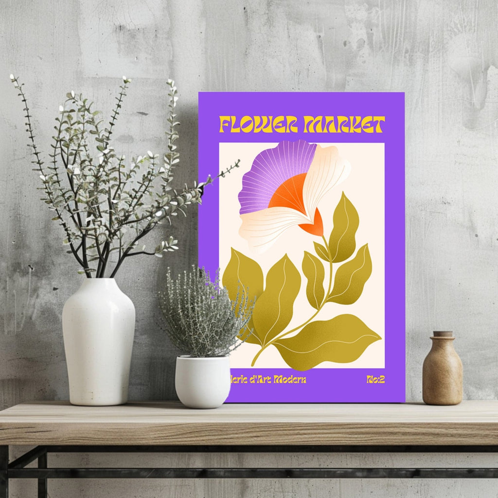Modern Art Gallery Flower Aluminum Print
