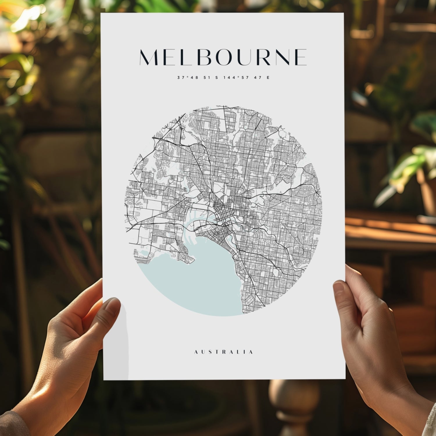 Melbourne V2 Aluminum Print