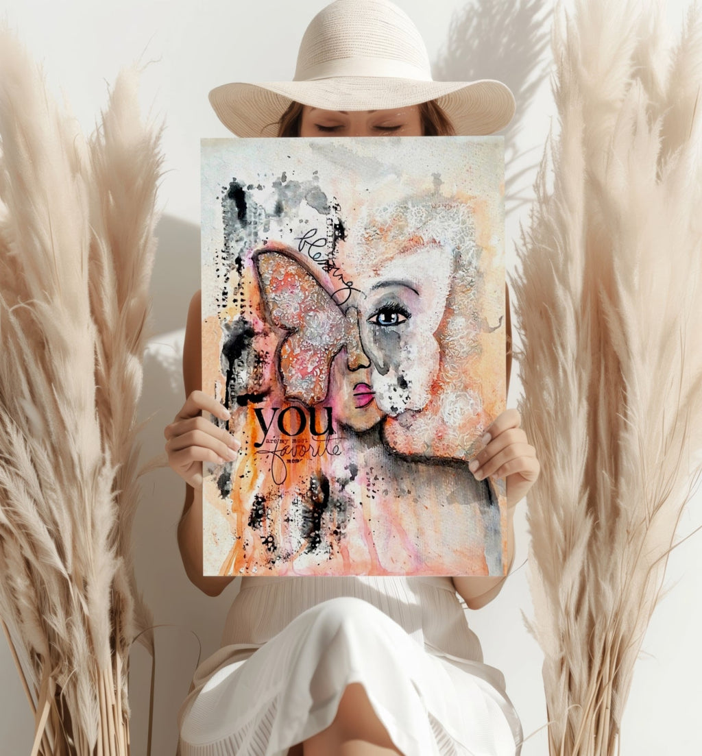 Love Butterfly Aluminum Print