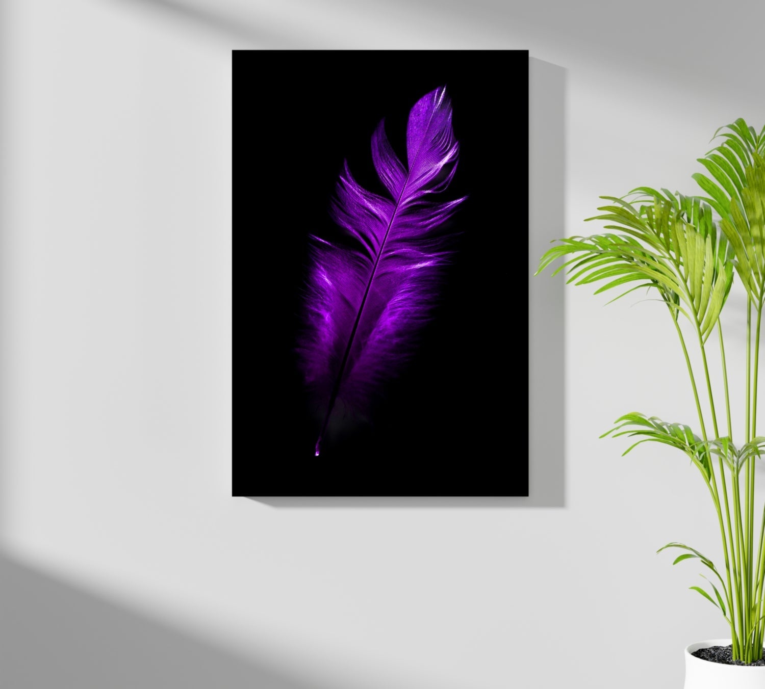 Purple Feather Aluminum Print