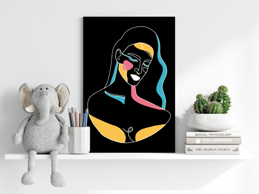Line Art V1 Aluminum Print