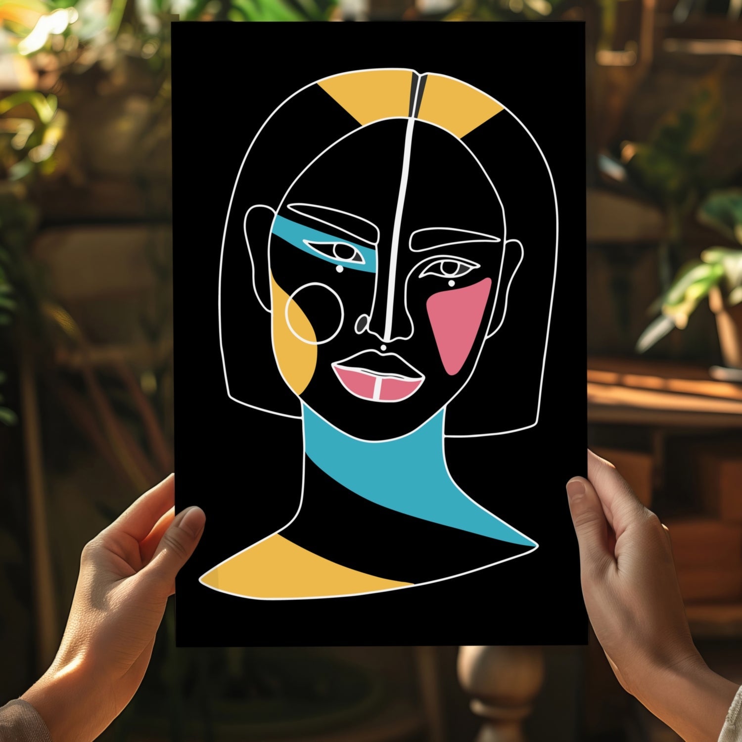 Line Art V10 Aluminum Print