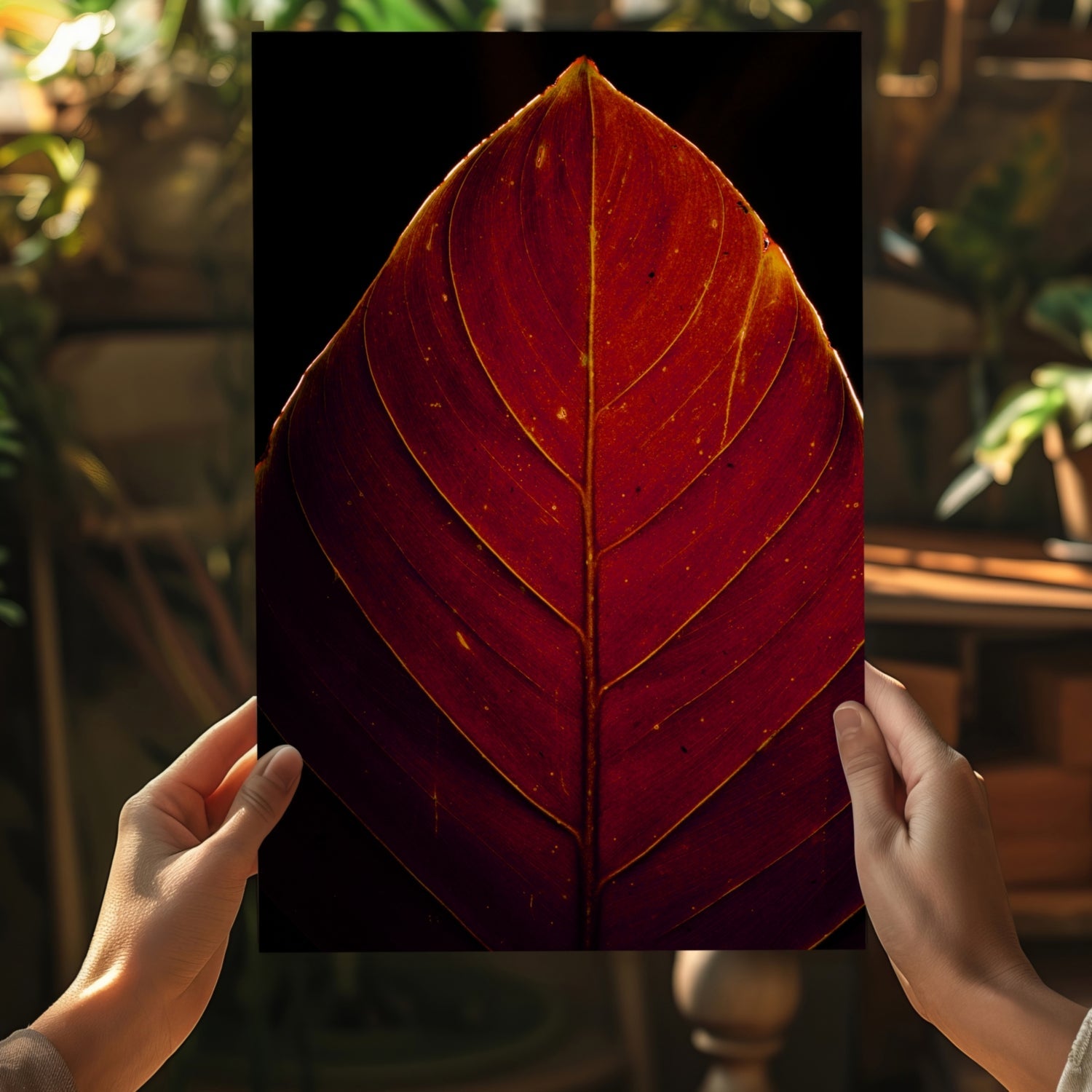 Red Leaf Aluminum Print