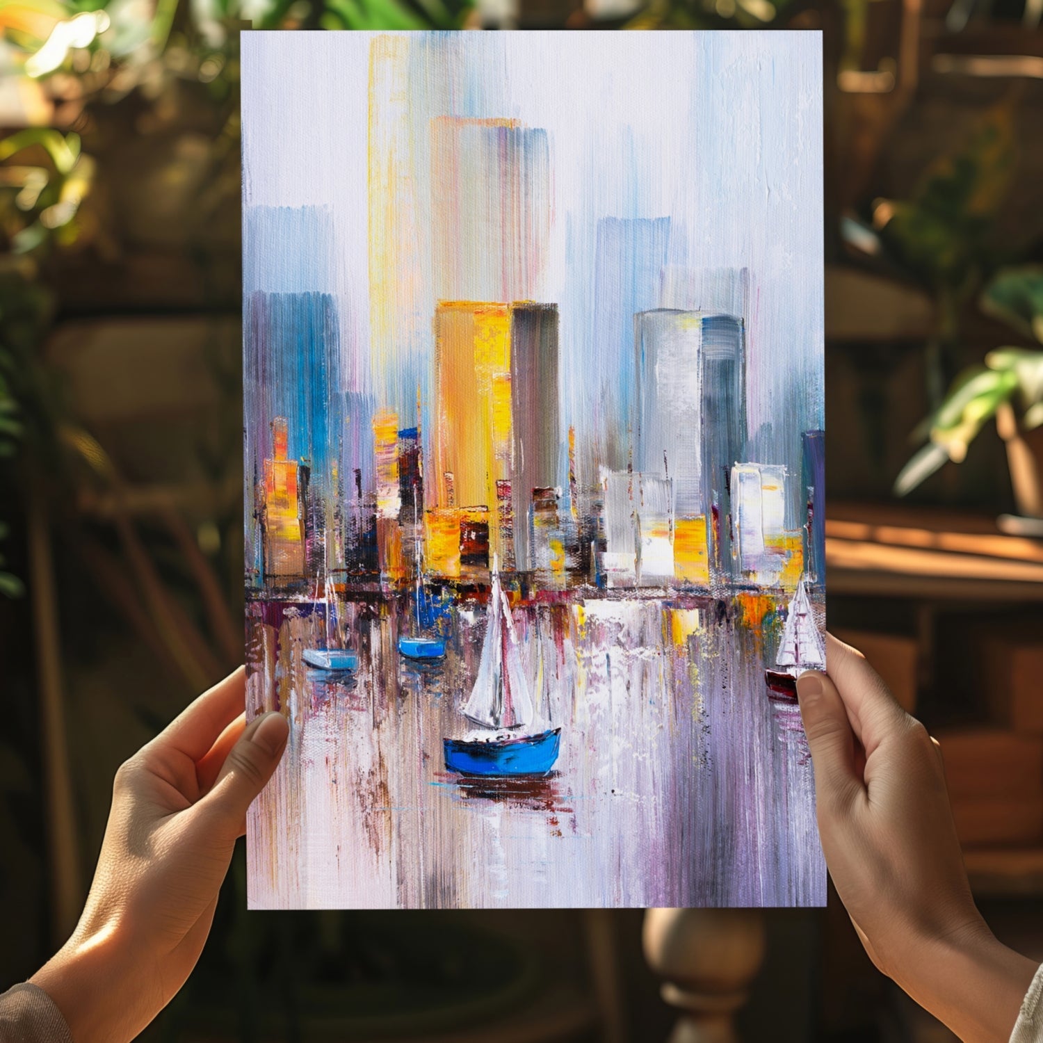 Abstract Lake Aluminum Print