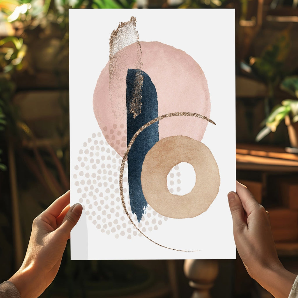 Line Art Modern Shape V2 Aluminum Print