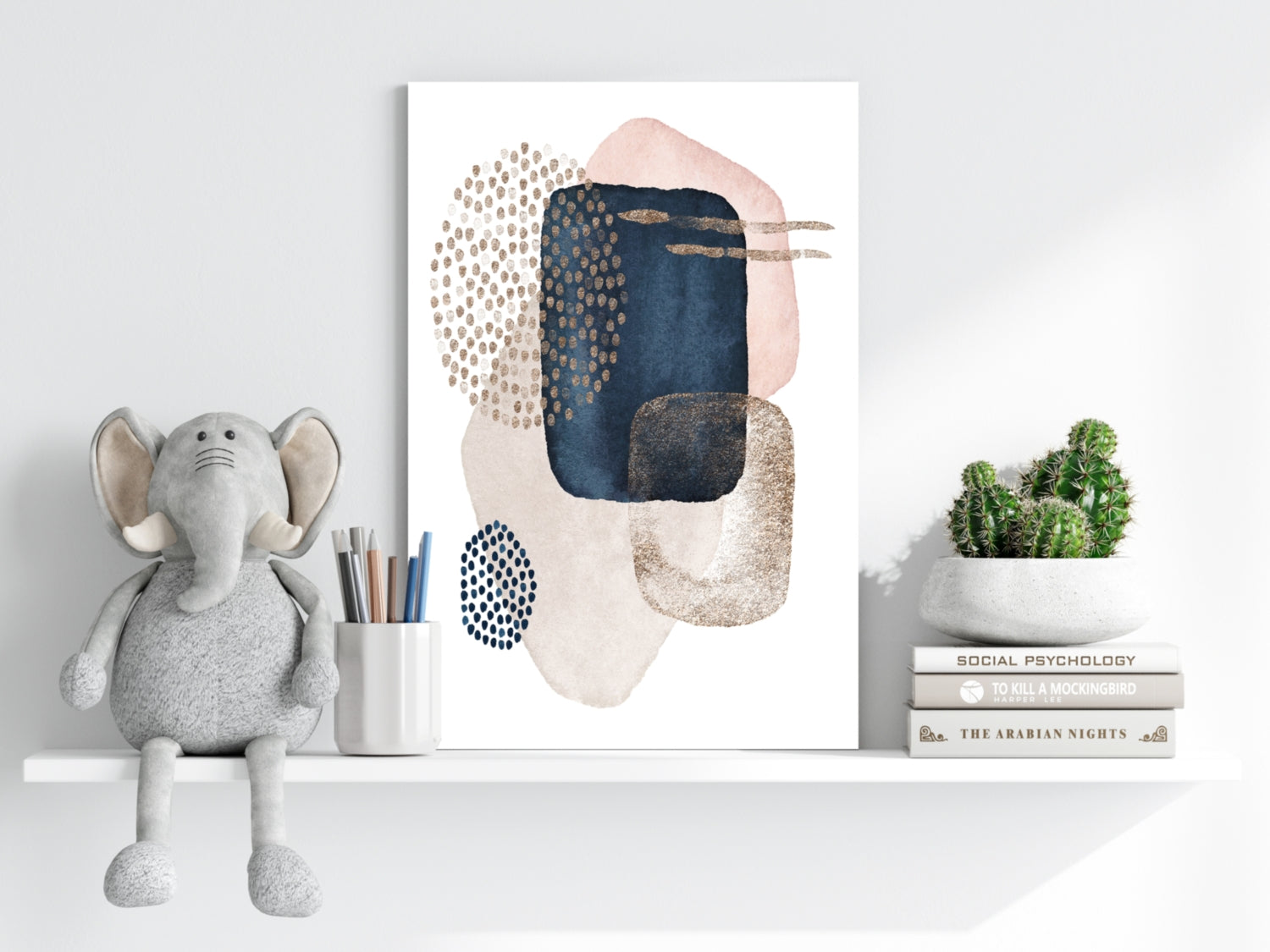 Line Art Modern Shape V3 Aluminum Print