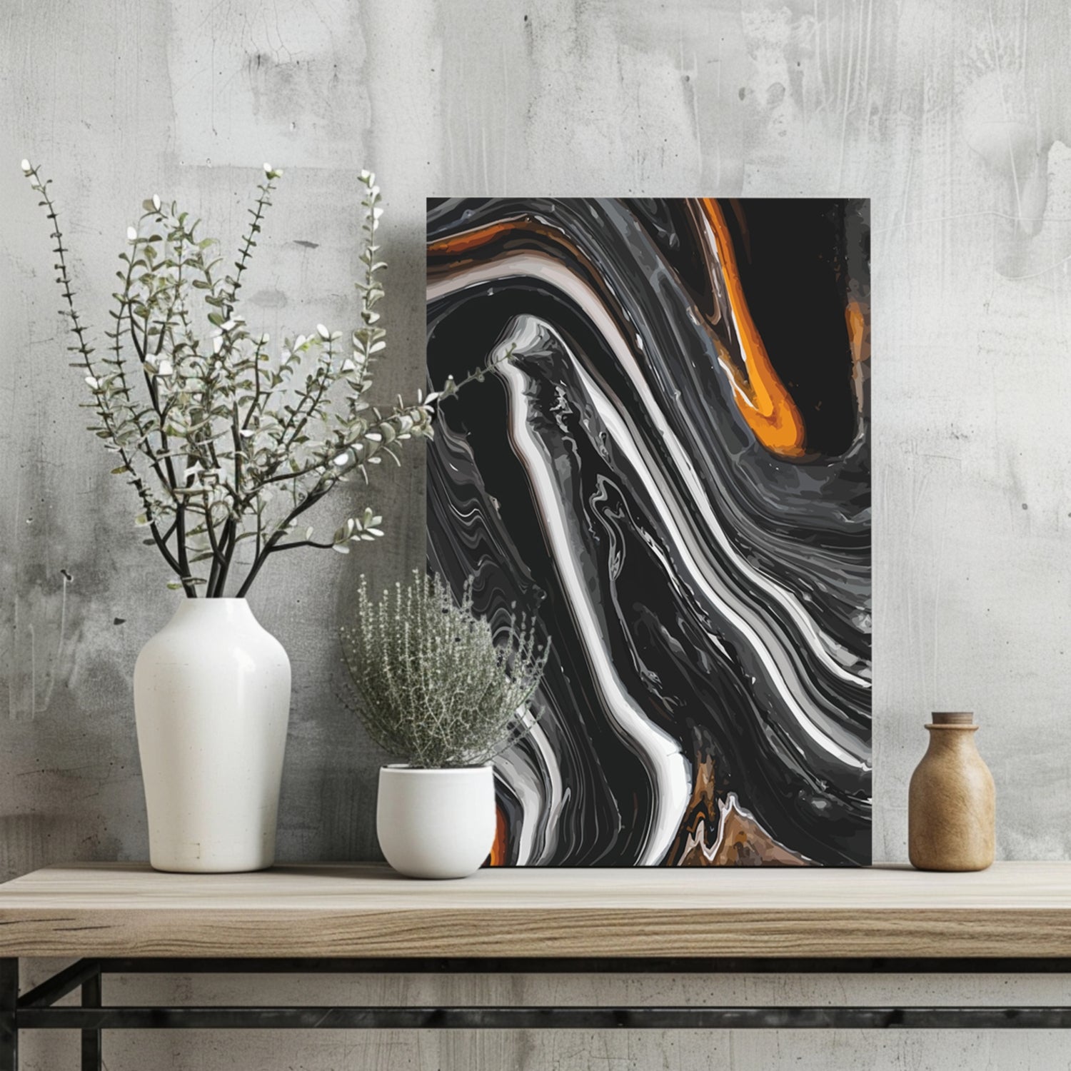 Abstract Marble Pattern V2 Aluminum Print