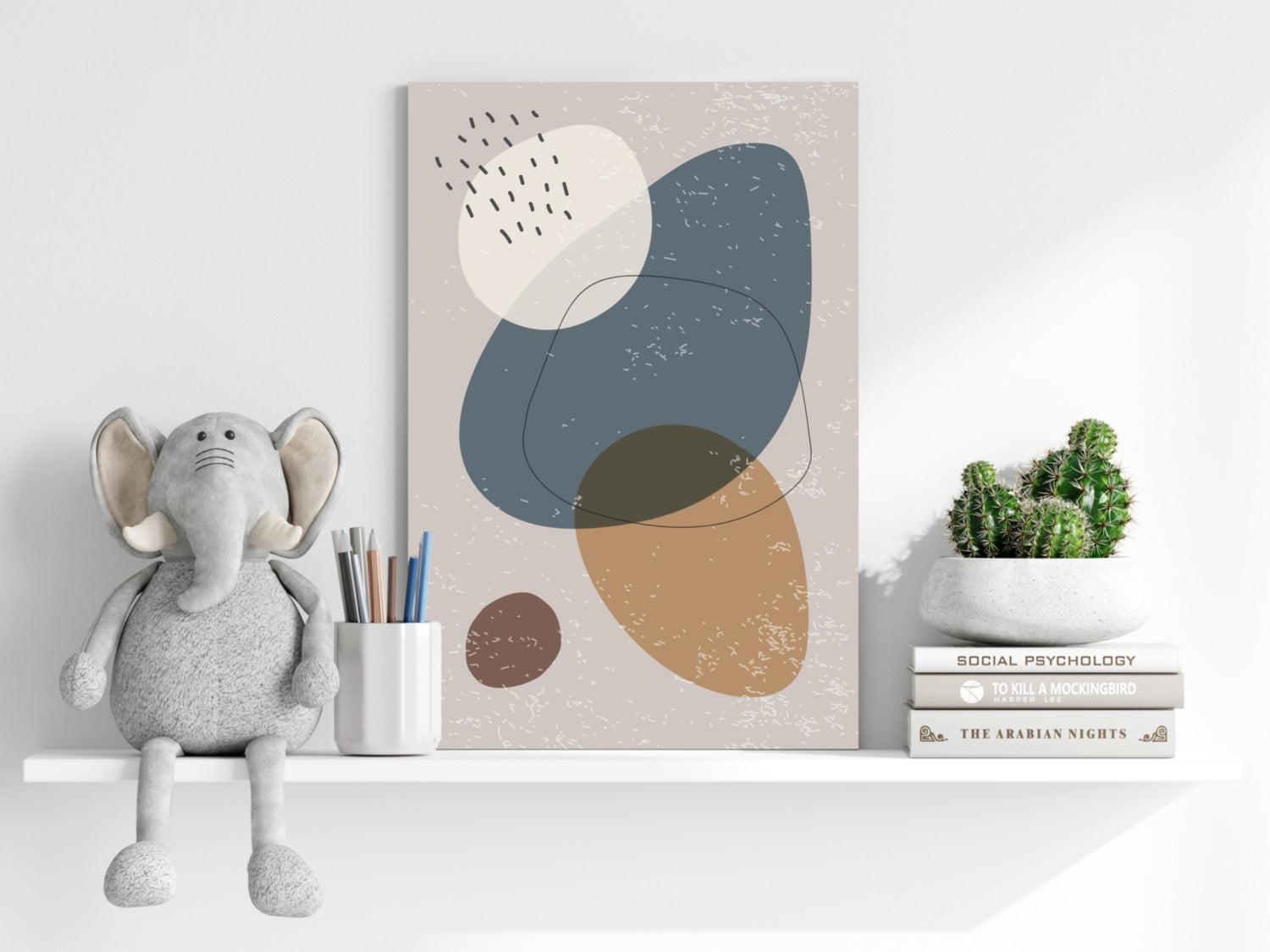 Line Art Modern Shape V4 Aluminum Print