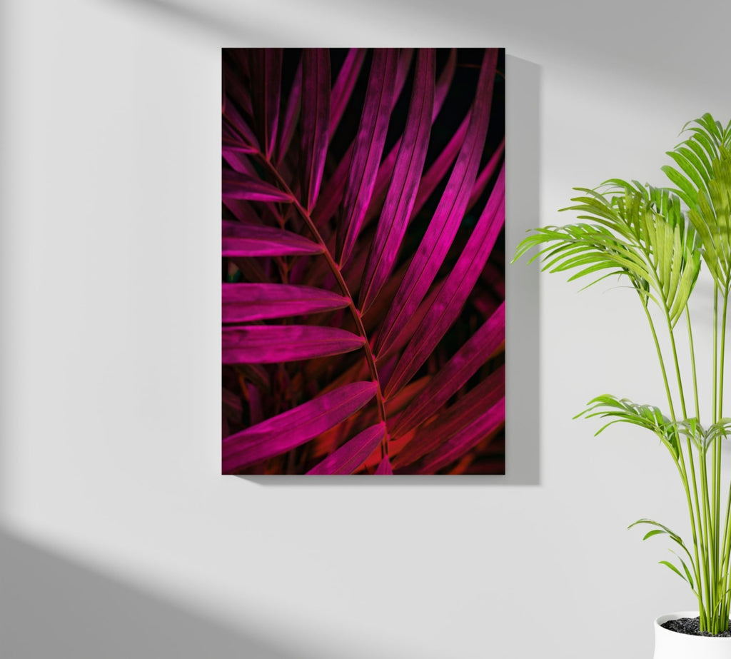 Fuschia Leaf Aluminum Print
