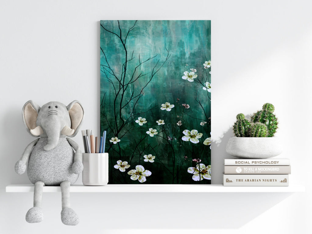 Abstract Flowers V2 Aluminum Print
