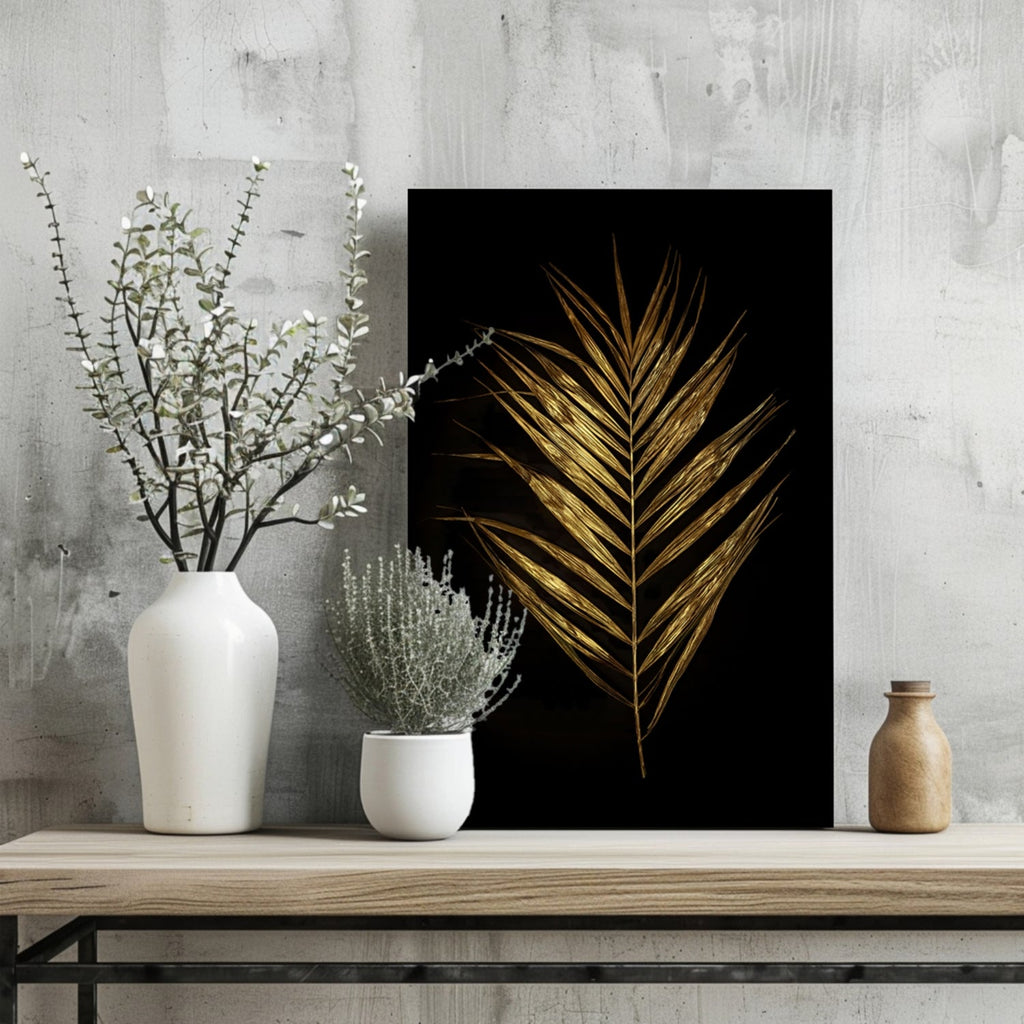 Golden Leaf Aluminum Print
