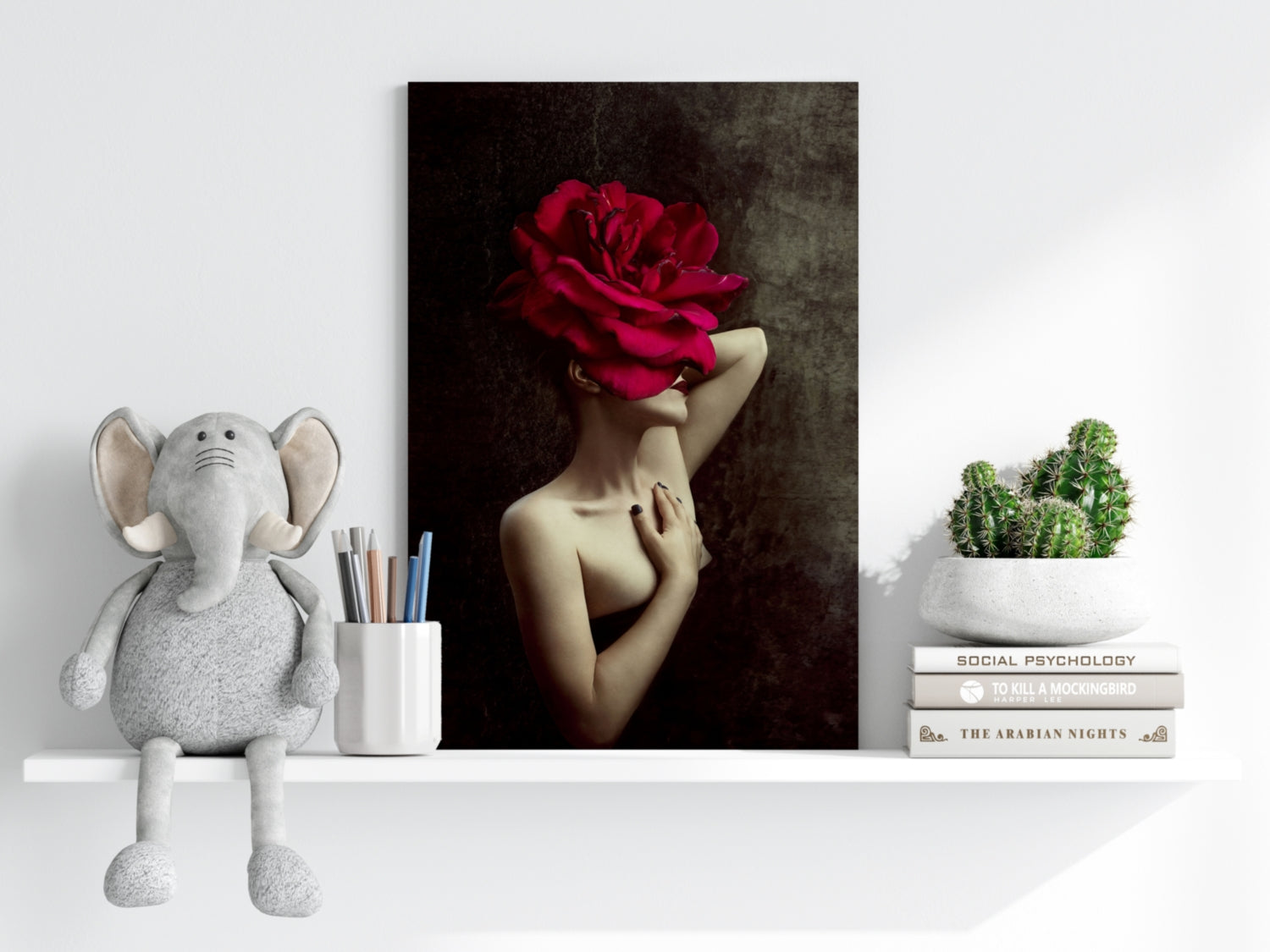 Woman Abstract Flower Aluminum Print