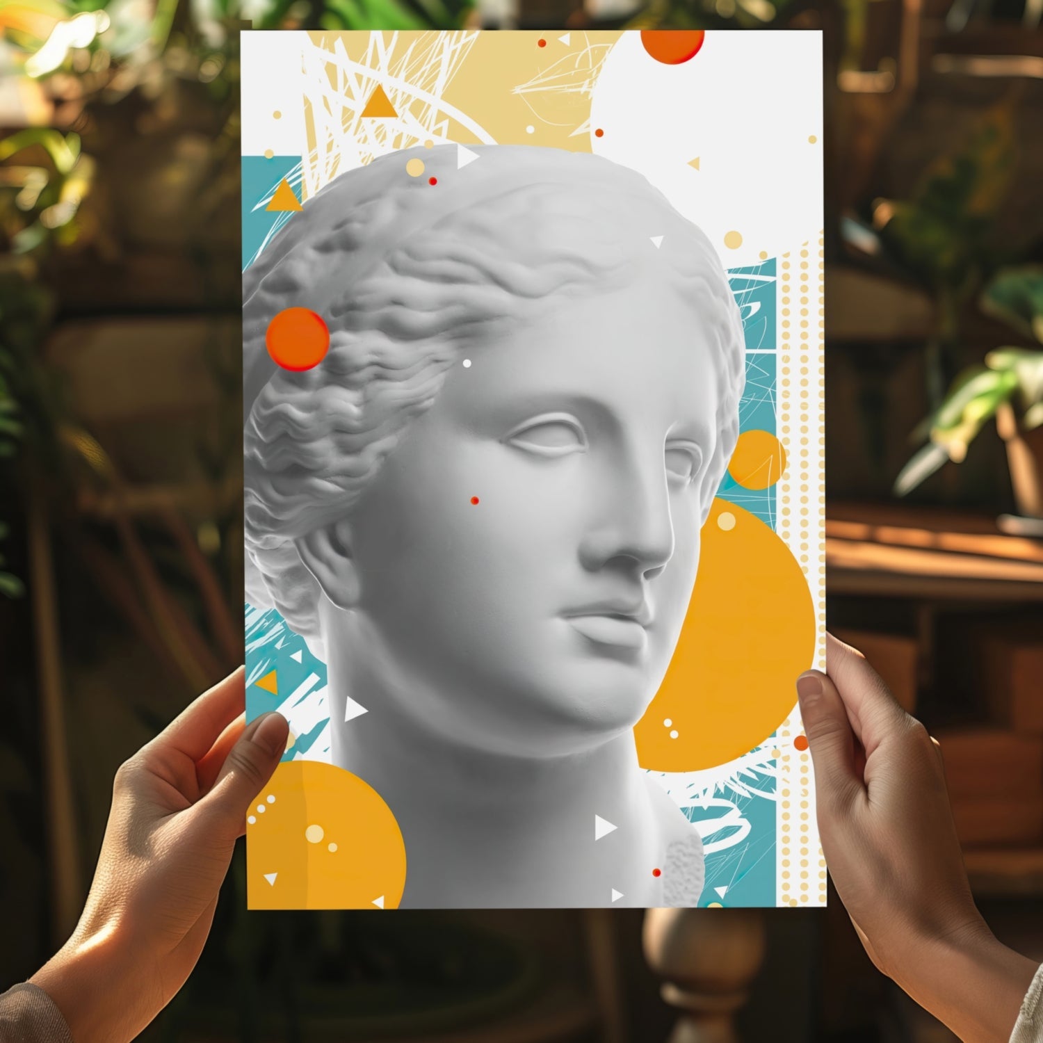 Statue Head Contemporary Aluminum Print