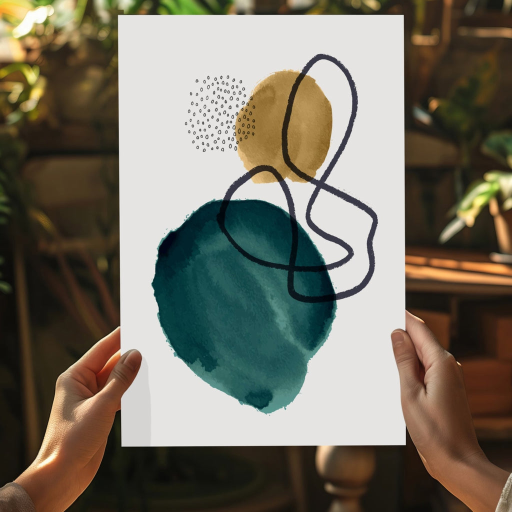 Modern Art Shape V1 Aluminum Print