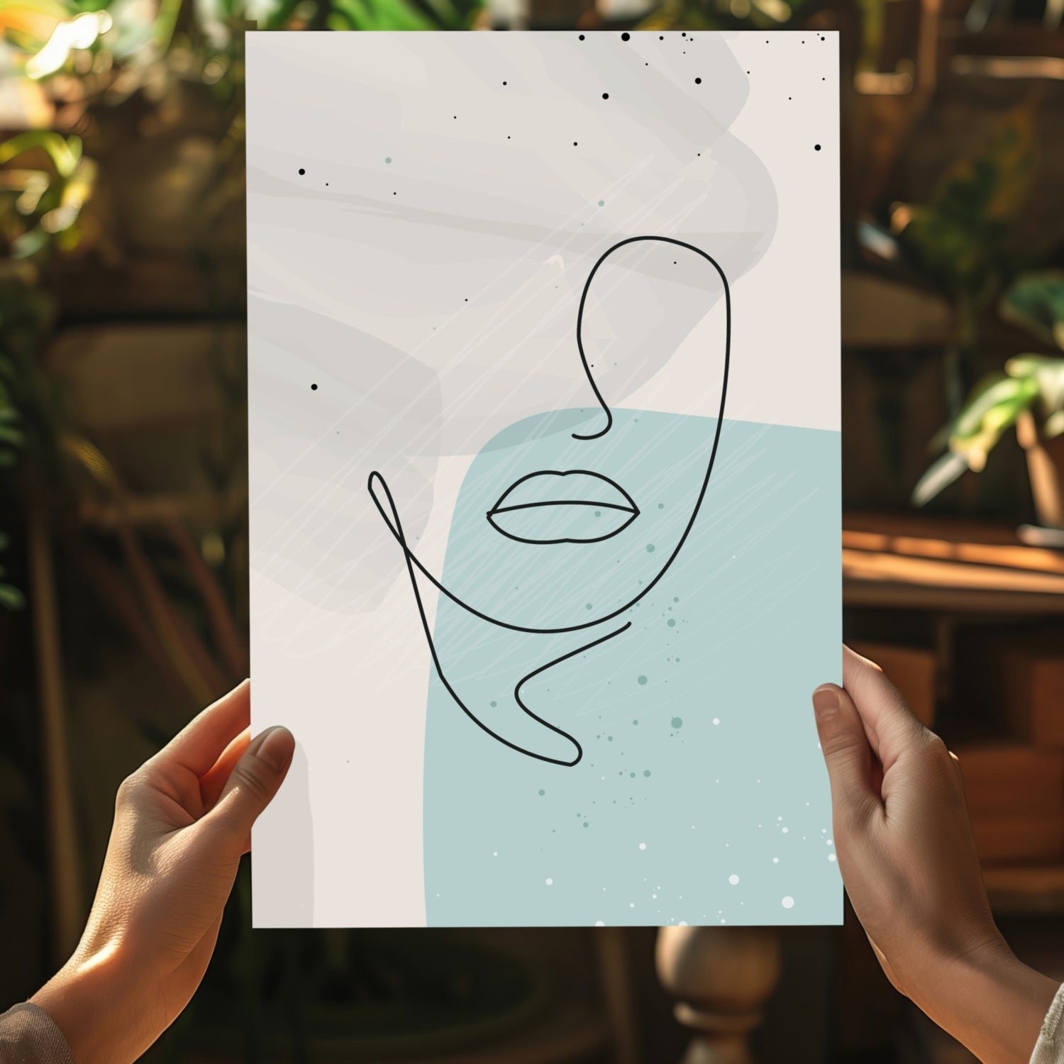 Line Art V5 Aluminum Print