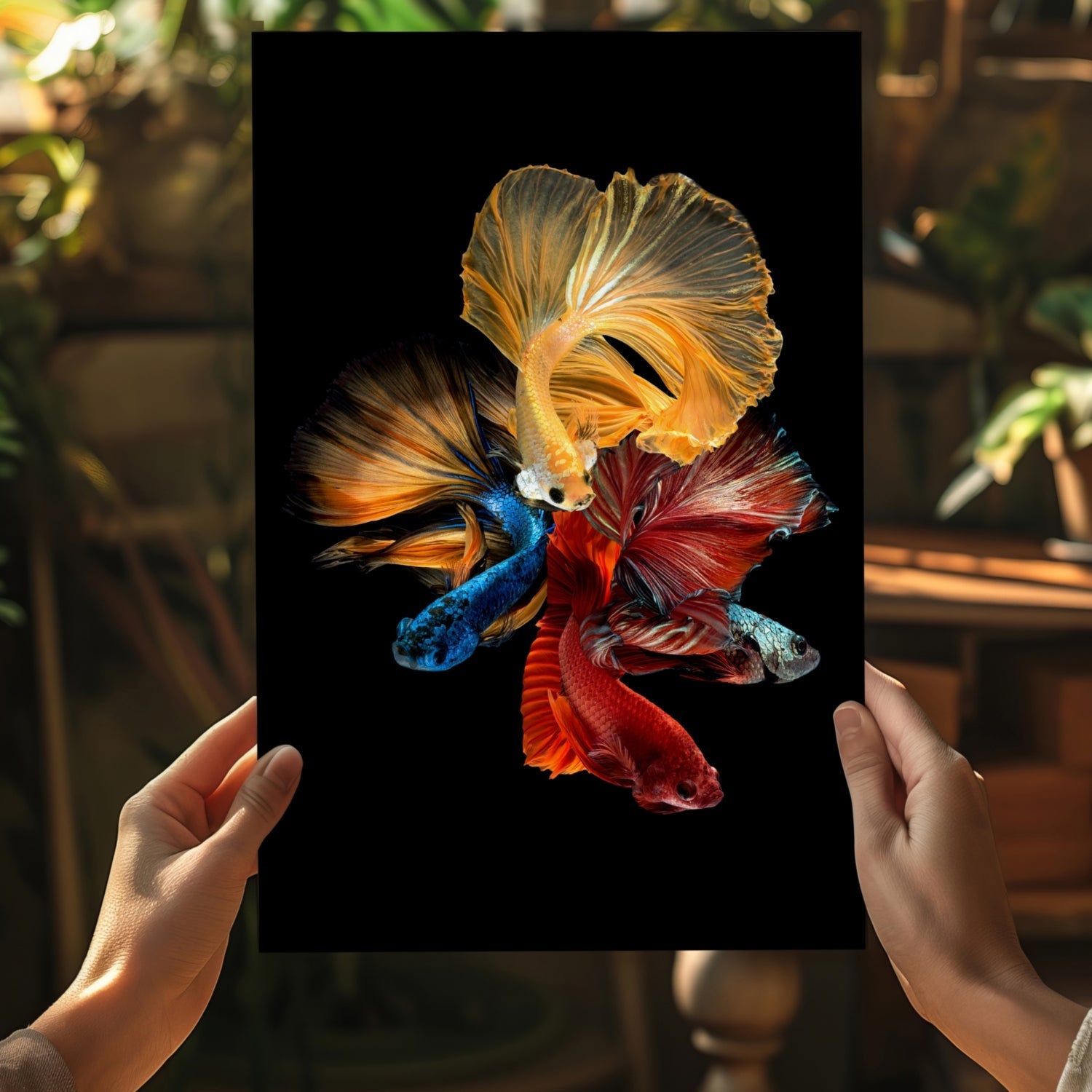 Betta Fishes Aluminum Print