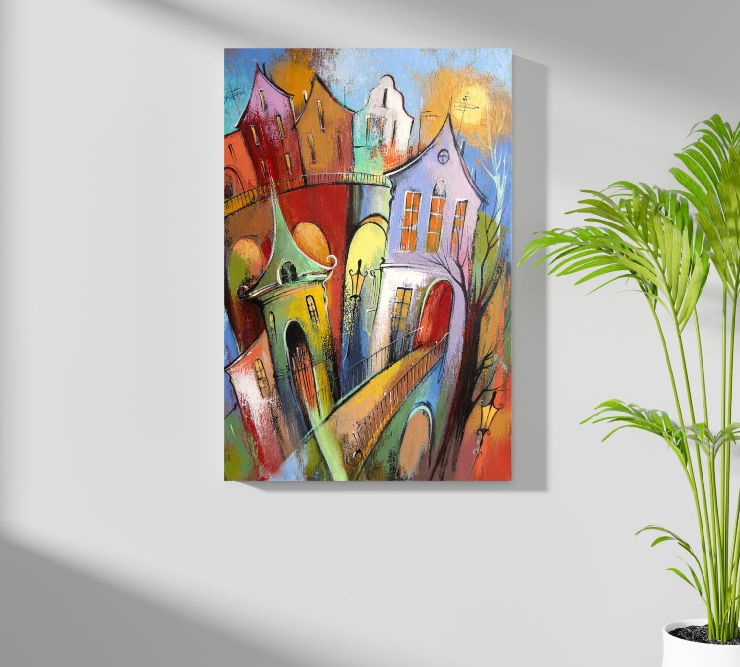Cute City Aluminum Print